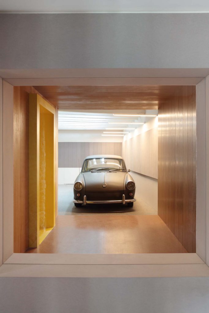 Studio MacLean gallery, VW Notchback, Type 2 Detectives, Cube window, yellow door